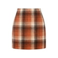 thumbnail image 3 of Women Plaid Mini Skirt High Waist Bodycon A Line Skirts Vintage Tartan Wool Pencil Short Skirt 90s Streetwear, 3 of 4