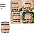 thumbnail image 3 of PAMINGONO Wooden Barrel Decoration Barrel Decor Khaki 1Set For Bar Setting, 3 of 8