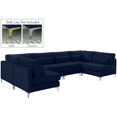 thumbnail image 2 of Meridian Furniture Julia Navy Velvet Modular Sectional (6 Boxes), 2 of 2