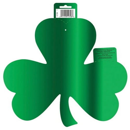 Foil Shamrock St. Patrick's Day Decoration, Green, 16in