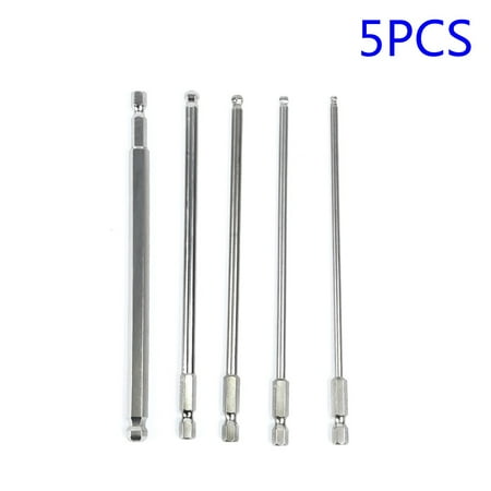 

BAMILL 5pcs 150mm Ball Head Hex Shank Bit Magnetic Electric Screwdriver Bit