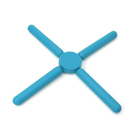 

Thinsont Silicone Cross-Shaped Folding Placemat Thickened Silicone Heat Insulation Pad Pot Mat No.1