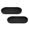 thumbnail image 1 of Set of 2 Bathroom Trays, Black Silicone Storage Tray(Oval), 1 of 5