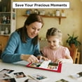 thumbnail image 3 of 4x6 Photo Album Holds 300 Pictures, Leather Cover with Front Window, Large Capacity Slip-in Picture Albums with Horizontal Pockets for Wedding Kids Travel Anniversary Family Baby Photo Books, Red, 3 of 7