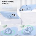 thumbnail image 2 of for iPhone 13 Pro Case,[with Ring Stand][Support Magnetic Car Mount] [Anti-Scratch Microfiber Lining] Slim Shockproof Silicone Phone Case for iPhone 13 Pro 6.1 Inch - Light Blue, 2 of 14