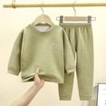 thumbnail image 2 of Hessimy Toddler Boys Girls Spring Summer 3M-12Y Soft Comfy 2Pcs Long Sleeve Sleepwear Pajamas Tops Pants, Toddler Comfort Fit, 3M-12Y(Green,9-10 Years), 2 of 4