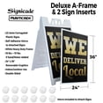 thumbnail image 2 of We Deliver Local 24" x 36" Double Sided A-Frame Sidewalk Sign Includes 2 Plastic Inserts Foldable Portable White Signicade Sandwich Board Reliable Delivery Services Local Reach, 2 of 6