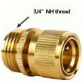 thumbnail image 5 of Quick Connect Solid Brass Garden Hose Fittings - 3/4 inch GHT Water Hose Connectors (Set of 2), 5 of 7