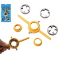 thumbnail image 1 of HUGFEGWE Plastic Pipe Thread Die Kit,6-Piece Set Of Water Pipe Die Plastic Pipe Die Tap Wrench Set,with 3 Dies 1/2”, 3/4" and 1”,Round Die for PVC Threading (1 Set) CJB91-12690, 1 of 3