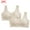 Beige+Beige, variant on Xfvqtps 2PCS Girls Sports Bras with Padded Fixed Cup Seamless Cotton Mesh Breathable Comfortable Solid Color Training Bra for Teen Flower Shaped Button Decor Girls Bras for 10-16 Years Beige+Beige