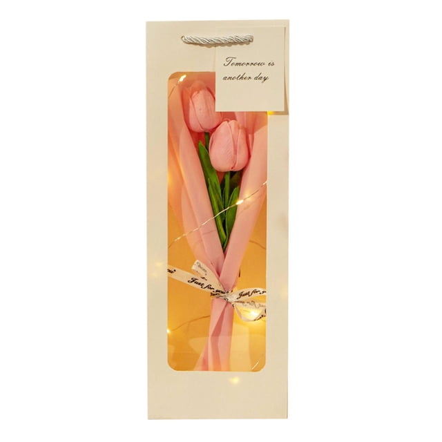 Flores artificiales Ramos artificiales Decoración de mesa Tulipanes artificiales de PU para rosa