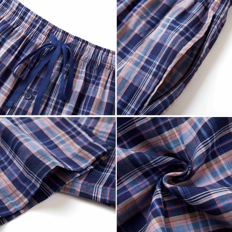 Onimisc Men's 100% Cotton Plaid Pajama Pants photo 6