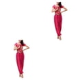thumbnail image 2 of Minnieouse Pantalones de danza del vientre indio, conjunto de disfraz con cordones en la espalda, traje Sexy para adultos, ropa de moda para Type7 NO7, 2 of 6