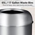thumbnail image 4 of Tuekys  17 Gal / 65L Open Top Trash Can Commercial Grade Heavy Duty Tall Commercial Trash Can Brushed Stainless Steel for Outdoor | Kitchen Waste Bins for Home, Office, Restaurant, Restroom, 4 of 9