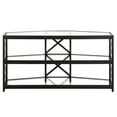 thumbnail image 2 of Evelyn&Zoe Celine Hexagonal TV Stand with Glass Shelves for TV's up to 55", Blackened Bronze, 2 of 4