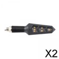 thumbnail image 1 of 2X Lámpara de señal de de plástico Accesorio de luz de señal de ámbar Negro 10x5x1cm 2 piezas, 1 of 8
