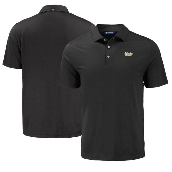 Men's Cutter & Buck Black Vanderbilt Commodores Coastline Epic Comfort Eco Recycled Polo