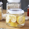 thumbnail image 4 of GadgetVLot Food Storage Box Transparent Whole Grains Flour & Sugar Moisture-Proof Press Airtight Lid Sealed Jar, 4 of 16