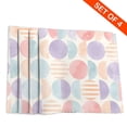 thumbnail image 2 of DouZhe Ensemble de 4 Sets de Table en Polyester, Motif Géométrique Aquarelle Cercle Rose Résistant à la Chaleur pour Table à Manger, 12 Pouces x 18 Pouces, 2 of 6