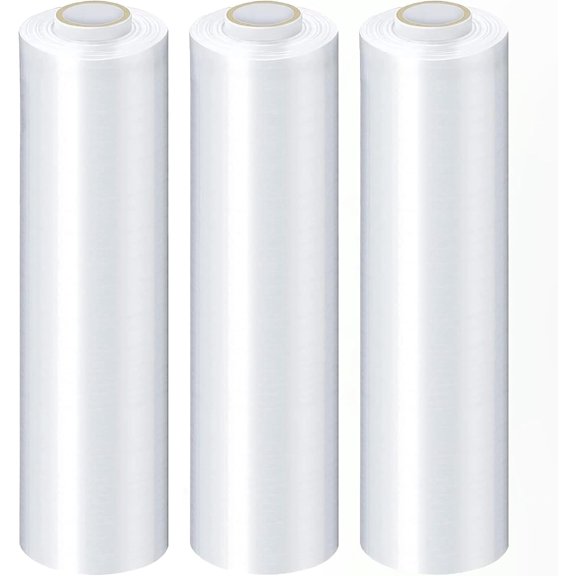 SSBM Machine Length Cast Hand Stretch Wrap 1 Roll Opaque White , 20" x 5000', 80 Gauge for Pallet Machine Applicators