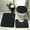 Black-2, variant on WSBDENLK Bathroom Toilet Floor Mat 3-Piece Bathroom Carpet, Super Soft Non Slip Bathtub Carpet and Absorbent Bath Mat, Bathroom Carpet, Plush Bath Mat for Bathroom Rug Set
