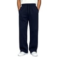thumbnail image 5 of MXALUOB Men's Wide Leg Sweatpants Open Bottom Straight Leg Drawstring Fashion Pants with Pockets Loose Fit Full Length Athletic Pant, 5 of 6