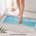 thumbnail image 6 of Summer Beach Doormat Outdoor Entrance 18"x30", Blue Coastal Ocean Seaside Nautical Absorb Moisture Dirt Door Mats, Non-Slip Rubber Backing Floor Mats Indoor, Low-Profile Front Door Rugs, 6 of 9