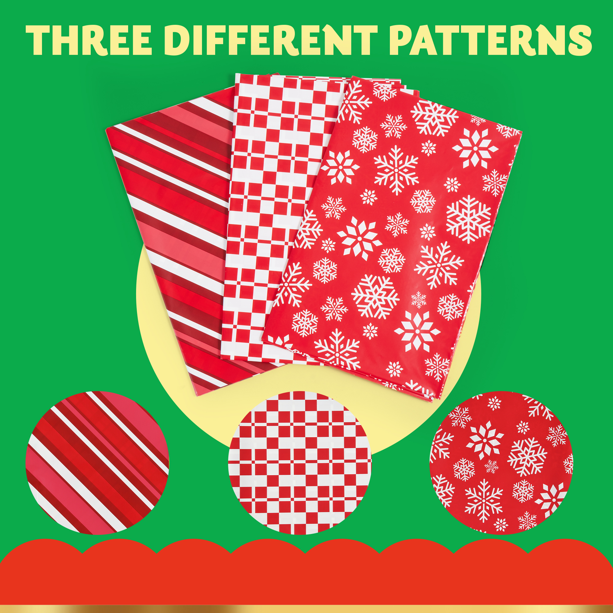 Joyfy Jumbo Christmas Plastic Gift Bags - 3 Pack photo 7