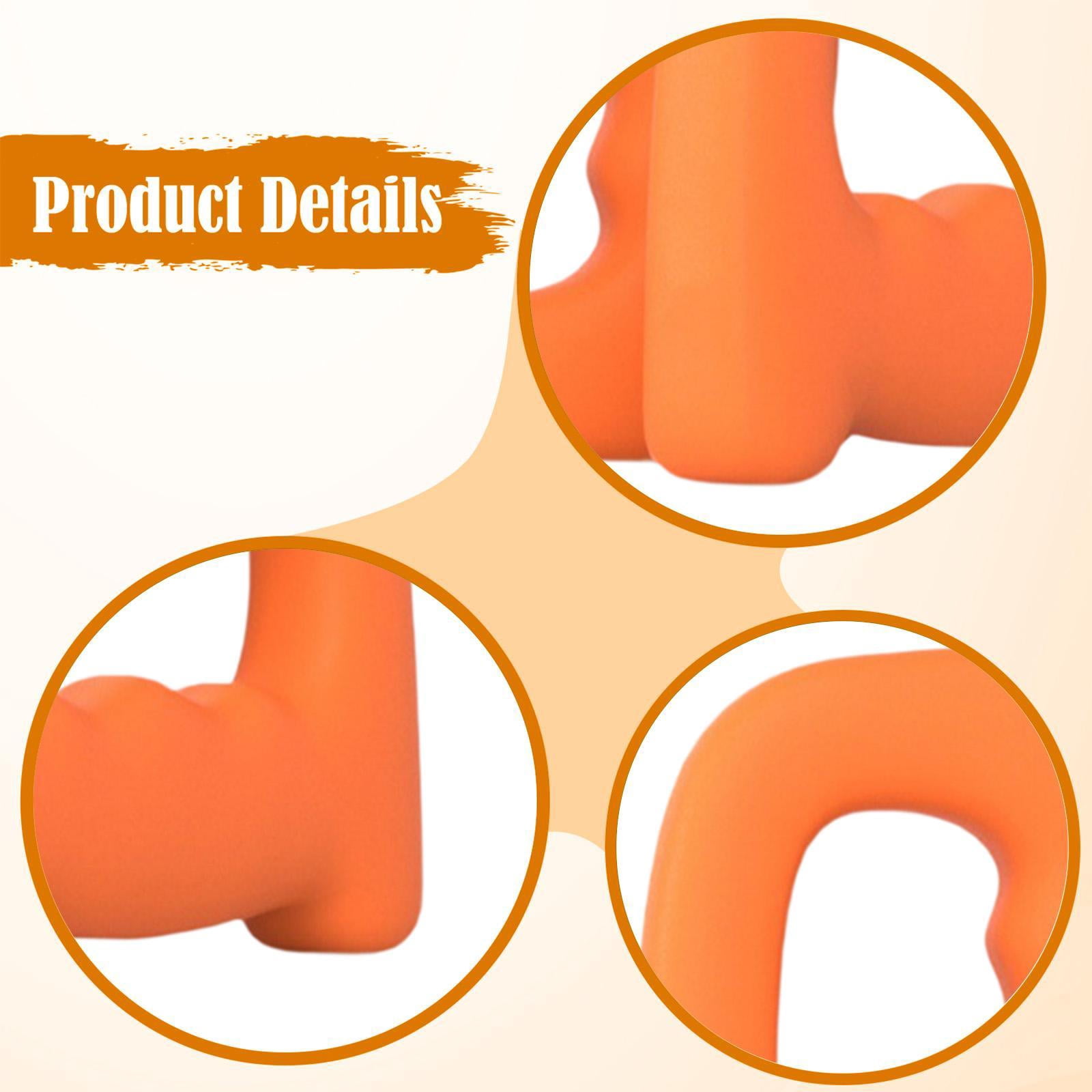 Dualoai 2Pcs Dumbbells Dumbbells Set Nonslip Ergonomic Hand Weights for Cardio Exercise Orange 1.5KG