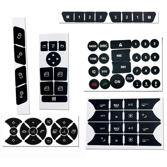 Button Repair Stickers Set For Mercedes Benz W204 R172 W212 C207 W246 W176 X204