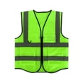 thumbnail image 7 of Ceisia Men's Reflective Safety Vest with Zipper Pockets Mesh Construction Workwear Sleeveless Protective Jacket Green Free Size Gifts, 7 of 7