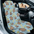 thumbnail image 2 of Xixirimido Sweat Towel Car Seat Cover for Gym Workout Athletic Running Towel for Outdoor Sports Universal Auto Front Seat Protector for Trucks, SUV, Capybara Lemon Blue, 2 of 8