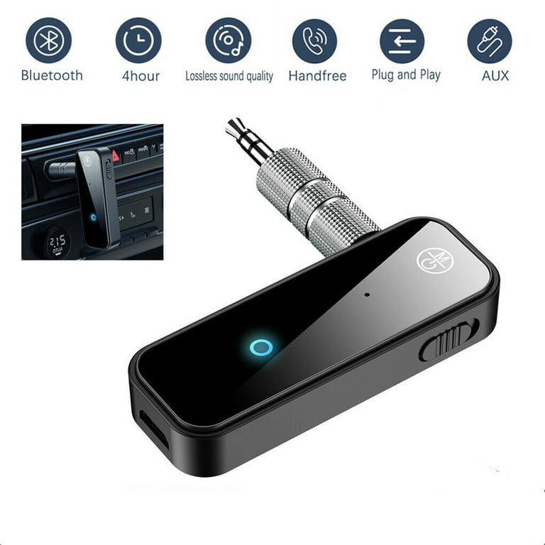 UGREEN 2 in 1 Bluetooth Car Adapter Bluetooth 5.1 Stereo Transmitter  Receiver Wireless 3.5mm Aux Jack Adapter Car Kit Mic