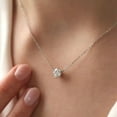 thumbnail image 3 of 2 Ct Round Cut White Lab Created Diamond Women's Pendant 14K White Gold Plated, 3 of 4