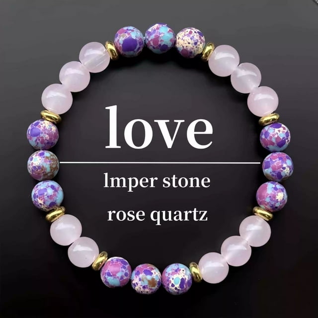 Pulsera de 8 mm de cristal espaciador pulsera de moda de la pareja presente cuentas de piedra pulsera