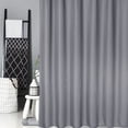 thumbnail image 4 of Rideau de Douche Robuste en Tissage Gaufré Gris – 72x72 Pouces, Imperméable à l'Eau, Polyester Résistant à l'Humidité, Style Hôtel, Oeillets Inoxydables, Lavable, Couleur : Gris, 4 of 7
