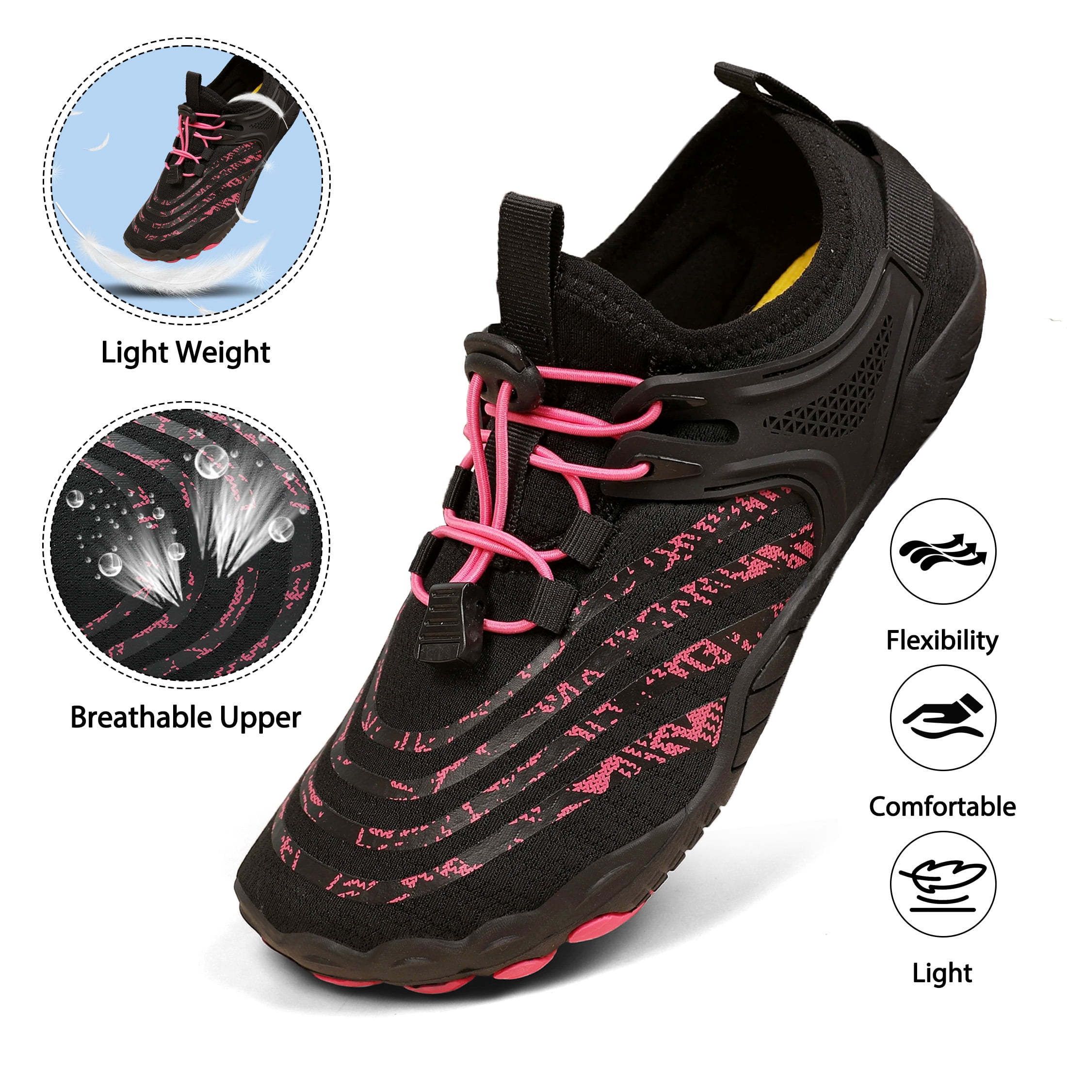 Water Shoes for Women Men Wide Toe Box Quick Dry Barefoot Sport Shoes Lightweight Non Slip Hiking Shoes for Swimming Beach Walking Surfing Yoga