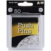 Push Pins 50/Pkg-Clear