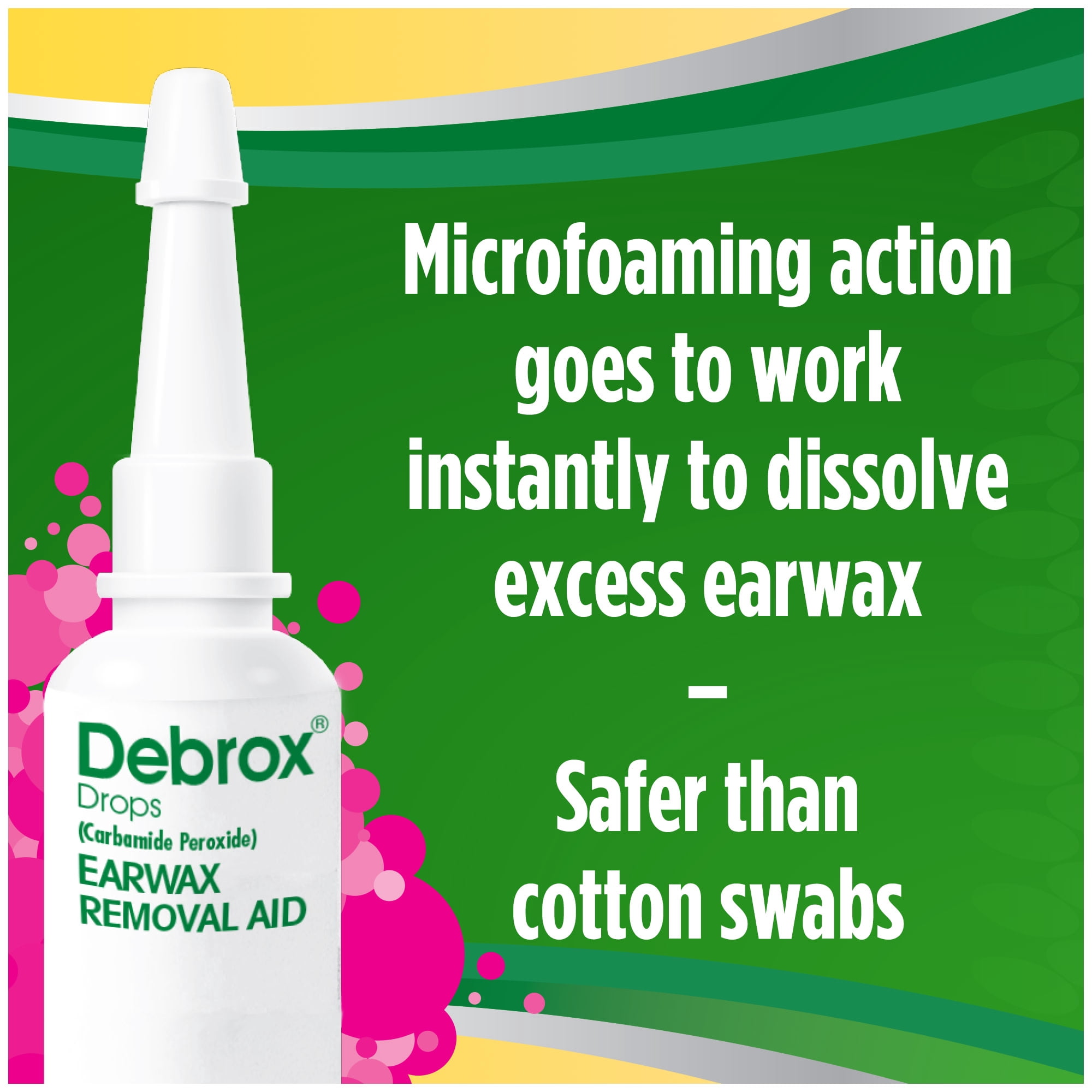 (4 pack) Debrox Earwax Removal Kit, Bulb Syringe and Ear Drops with Carbamide Peroxide, 0.5 Fl Oz