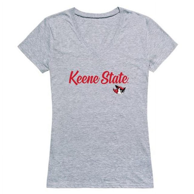 W Republic 555-453-HGY-04 T-Shirt Script Keene State College pour Femmes, Gris Chiné - Extra Large