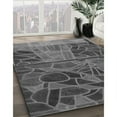 thumbnail image 2 of Ahgly Company Indoor Round Patterned Battleship Gray Area Rugs, 6' Round, 2 of 6