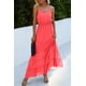 thumbnail image 5 of Vestido PRETTYGARDEN Maxi Naranja sin Mangas con Tirantes Espagueti Talle M, 5 of 5
