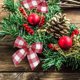 thumbnail image 4 of 20/10 Uds. Decoración de lazo navideño de lino, adornos colgantes para árbol de Navidad, lazo para corona navideña, lazo para regalos de Navidad de Año Nuevo 2024, 4 of 4