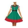 thumbnail image 2 of Kiapeise Christmas Dress for Women Print Holiday Dresses for Xmas Short Casual A-Line Christmas Dress, 2 of 7