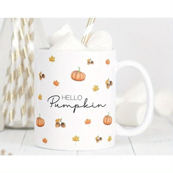 1pc Pumpkin Autumn Coffee Mug 11oz Ceramic Coffee Cup Tea Cup Autumn Mug Autumn Mug Christmas Holiday Halloween Birthday