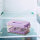 thumbnail image 4 of Bandeja de cubitos de hielo Prensa de gran capacidad Demoldeo Máquina de hielo doméstica Caja de almacenamiento con tapa | 28 compartimentos, apilable, libre de olores, fácil liberación | Cubo de, 4 of 6