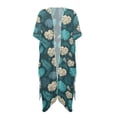 thumbnail image 4 of Xoenoiee Tropical Monstera Palm Leaves Pattern Kimonos for Women Beach Cover Up Loose Swimsuit Bathing Suit Coverup Cardigan Summer Swimwear for Ladies, 4 of 7
