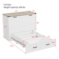 thumbnail image 3 of Full Size Murphy Bed with Charging Station and Drawer, Mobile Space-Saving Folding Murphy Chest Bed, Multifunctional Wall Cabinet Bed for Bedroom Office, White, 3 of 8