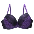 thumbnail image 1 of Women Sexy Lace Front Button Shaping Cup Adjustable Shoulder Strap Large Size Underwire Bra Sports Bra Bra for Women Pack Back Less Bra Womens Bras Push up plus Size Sports Bra Light Support, 1 of 9