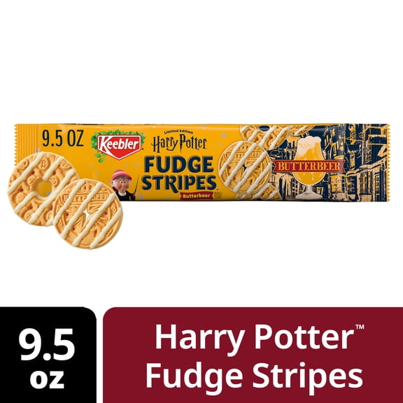 Keebler Fudge Stripes Harry Potter™ Butterbeer Cookies for Harry Potter Fans, 9.5 oz Pack